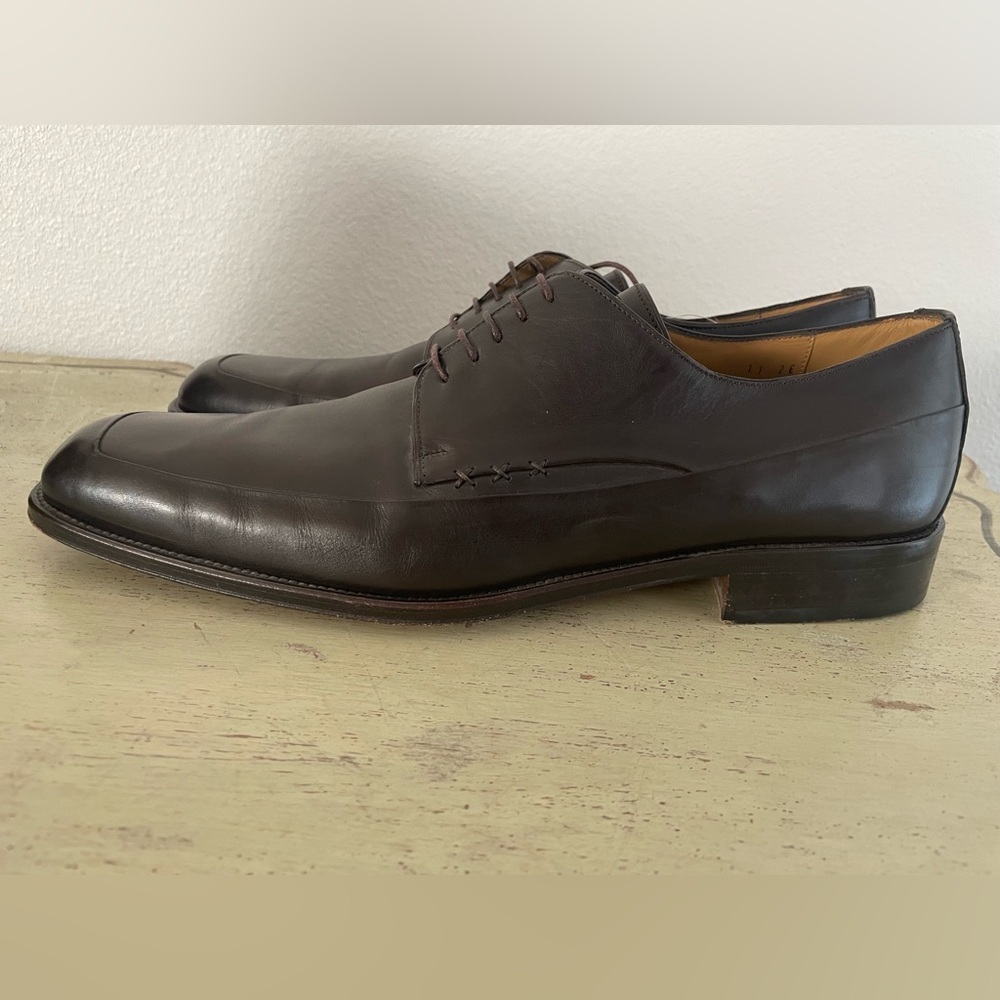 Porsche Design Made in Italy Leather Square Toe Derby in Chocolate Size 11 2 E